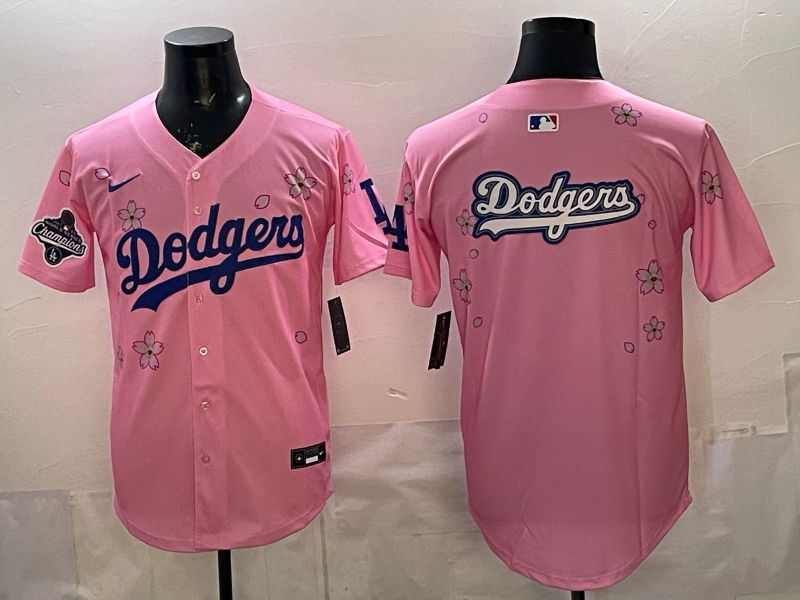 Men Nike 2026 Los Angeles Dodgers Blank Pink Sakura Edition Game MLB Jersey 0011->los angeles dodgers->MLB Jersey
